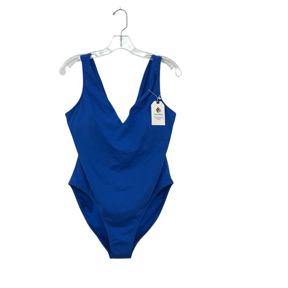 Laslulu Womens Padded One Piece Swimsuit VNeck Tummy Control Swimwear XL